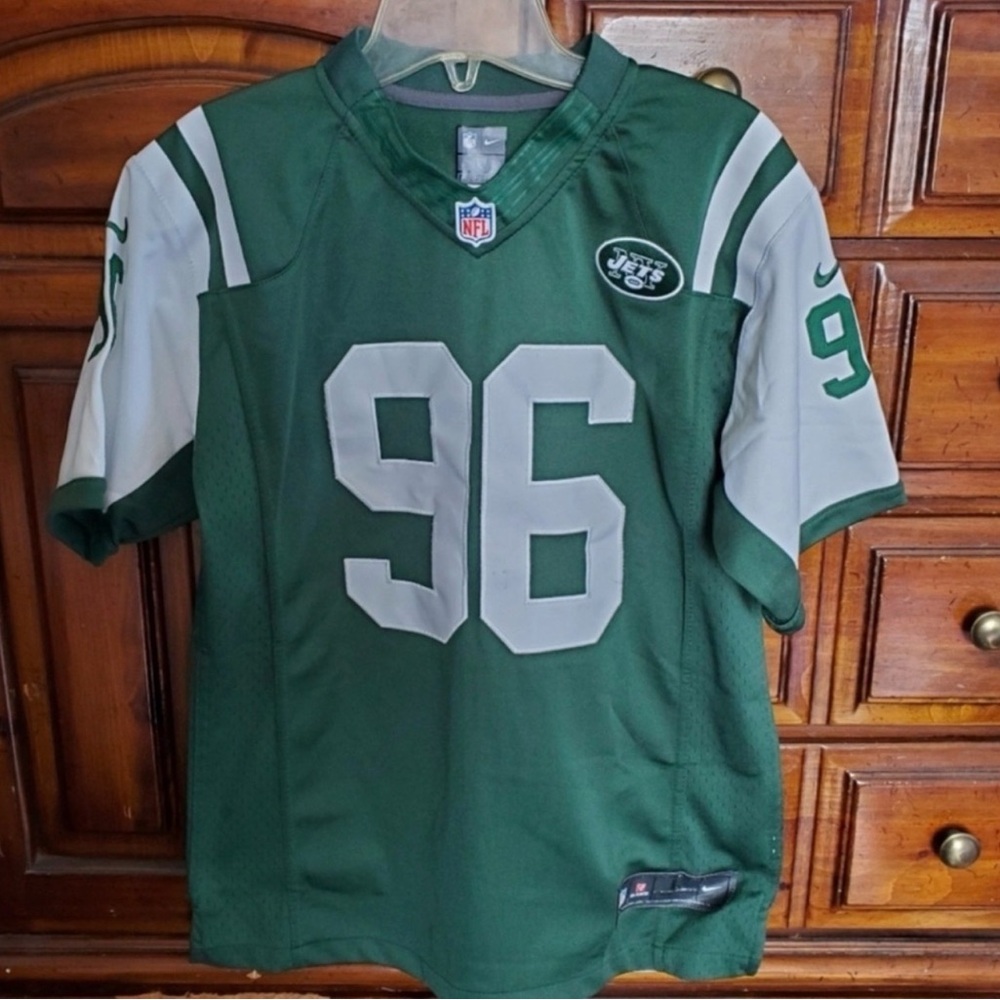 Nike NY Jets Muhammad Wilkerson #96 Green Youth On Field Jersey L 14/16